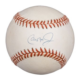 Cal Ripken Jr Signed OAL Budig Baseball (JSA)